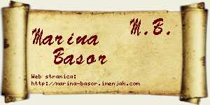 Marina Basor vizit kartica